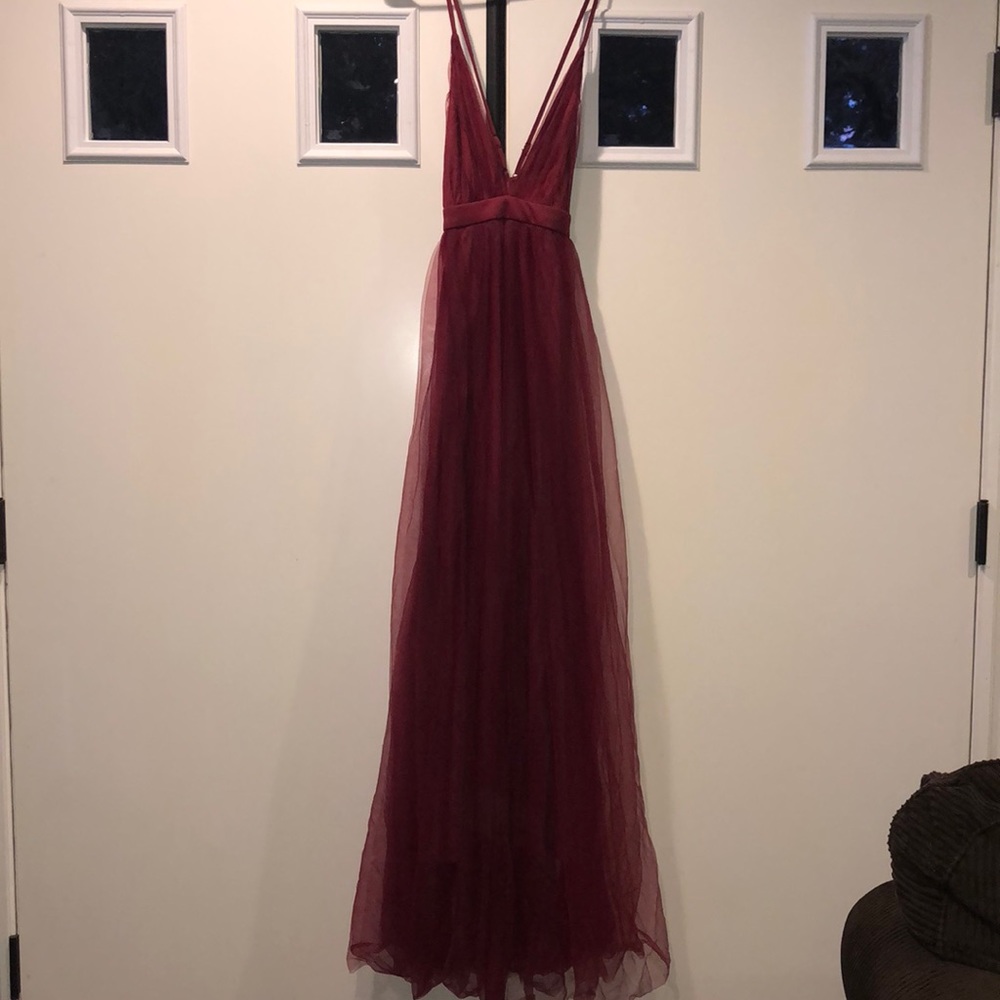 Red maxi dress